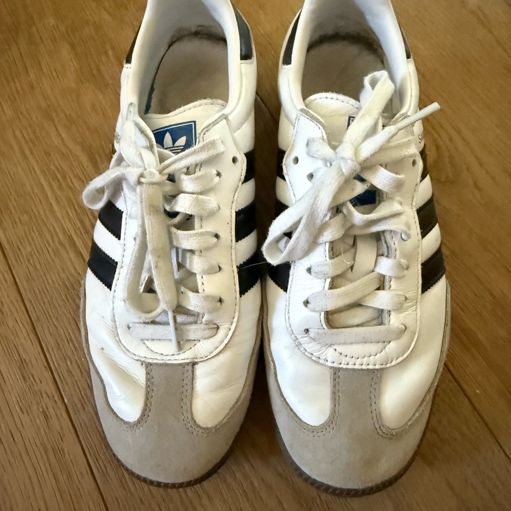 Adidas White and Black Samba Sneakers